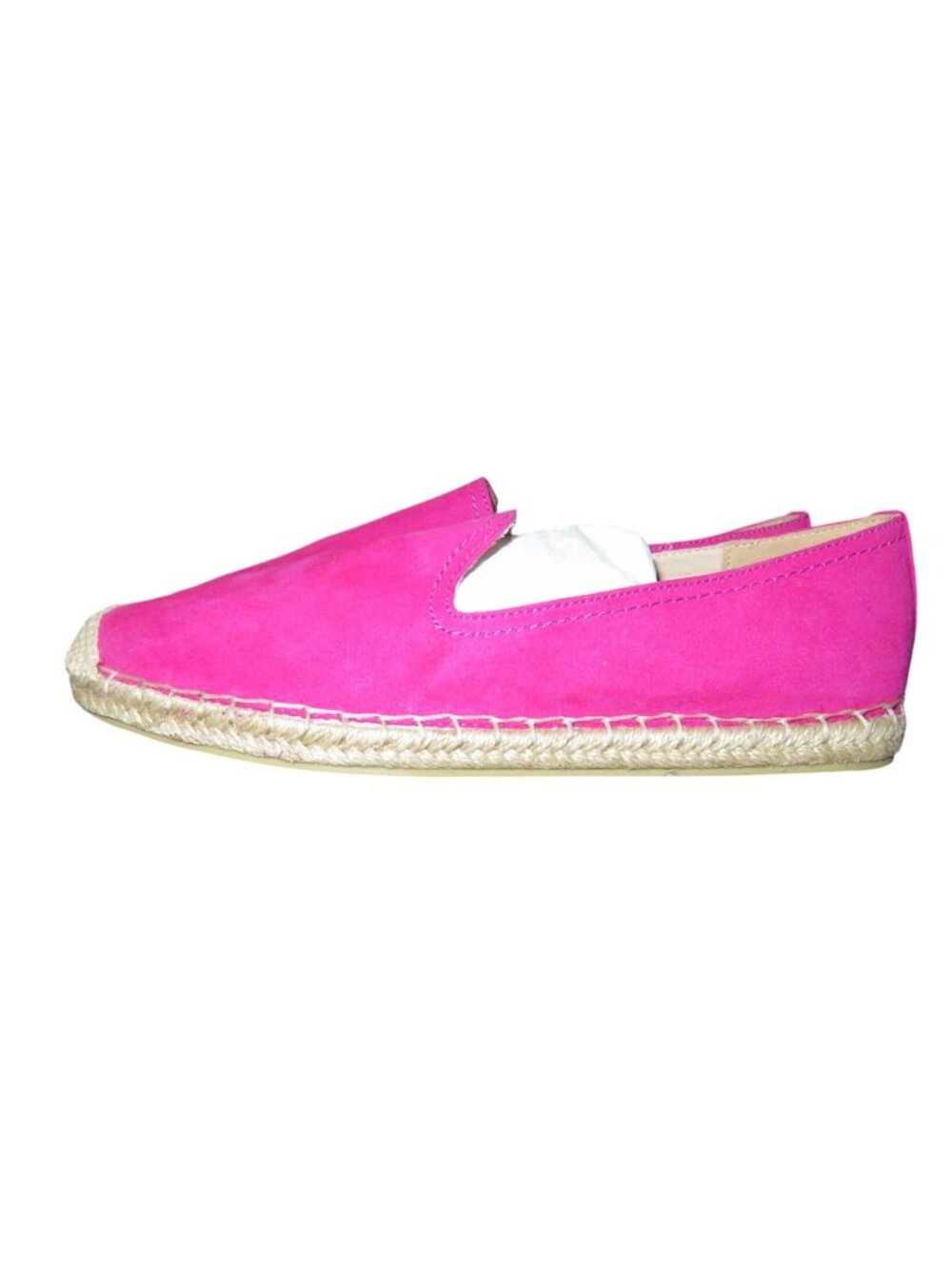 JustFab Rampage Bree Bright Pink Canvas Espadrille Moccasin Driving Shoe Slip-On